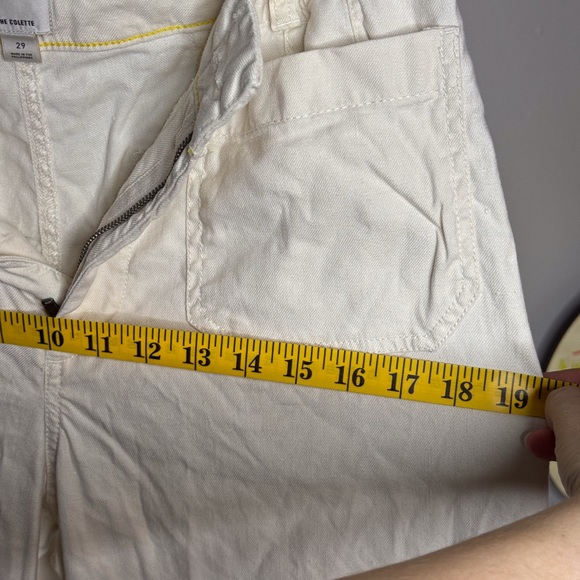 Maeve Cream Wide-Leg Patch Pocket Pants - Picture 10 of 12